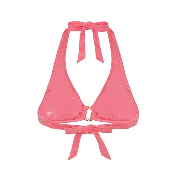 Pink Jacquard - Chelsea Peers - Women's Triangle Bikini