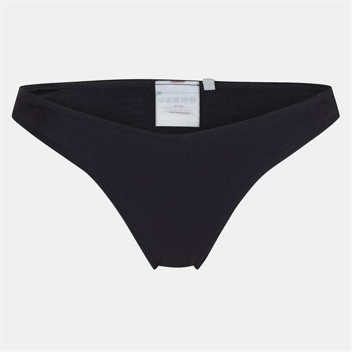 Brave Soul Women's Black Low Rise Bikini Bottoms in Size 8, Sports Direct