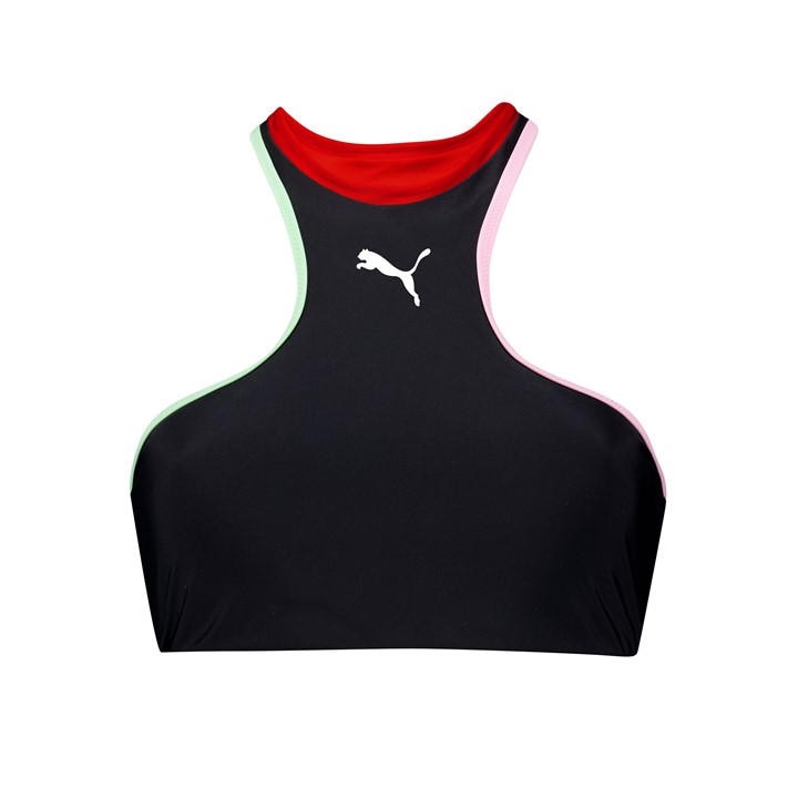 Puma Women's Black Performance Bikini Top in Size 12, Sports Direct