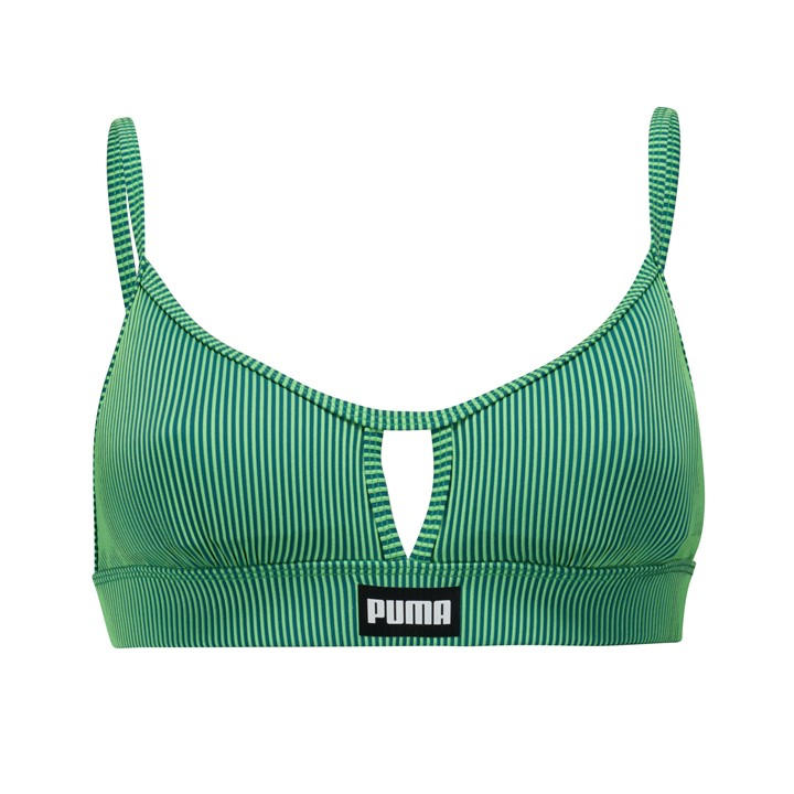 Puma Women's Green Peek A Boo Bikini Top in Size 16, Sports Direct