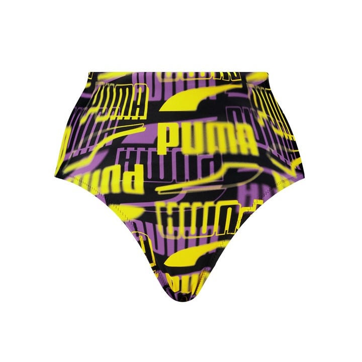 Puma Women's Black High Waist Bikini Bottom in Size 16, Sports Direct