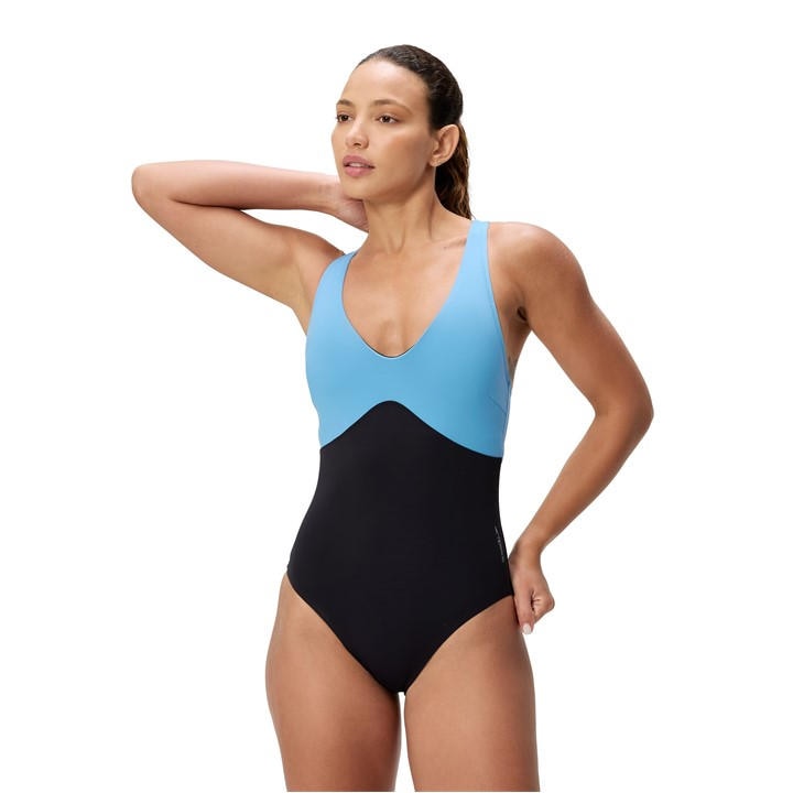 Speedo Women's Blue One Piece Swimsuit in Size 14, Sports Direct