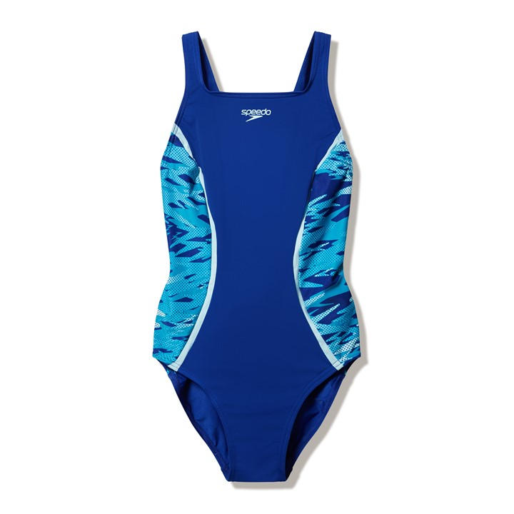 Speedo Women's Blue Hb Splice Mb One Piece Swimsuit in Size 10, Sports Direct - Image 3