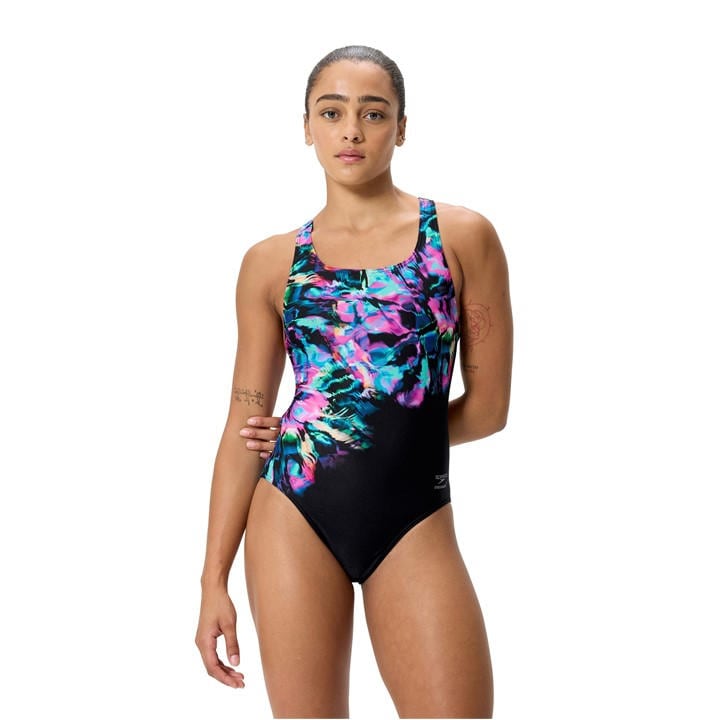 Speedo Women's Black One Piece Swimsuit in Size 14, Sports Direct