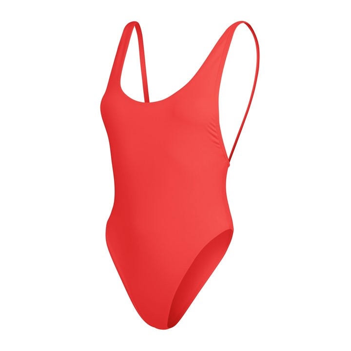 Speedo Women's Red Gen Solid One Piece Swimsuit in Size 14, Sports Direct