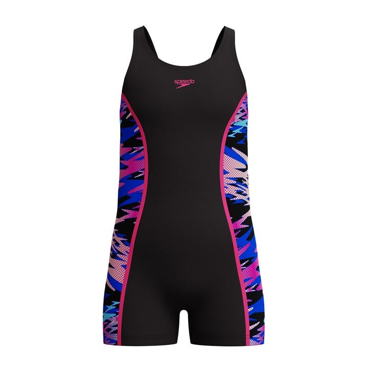 Speedo Girls Black Kids' Hb Legsuit One Piece Swimsuit in Size S, Sports Direct