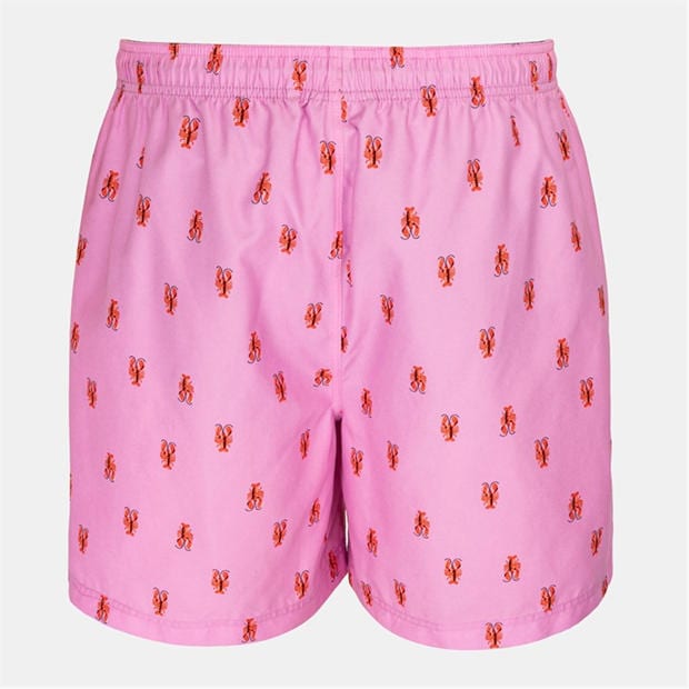 Pink SM Logo - Hot Tuna - Men's Above The Knee 2 Pockets Swim Shorts