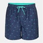 Navy Sml Logo - Hot Tuna - Men's Above The Knee 2 Pockets Swim Shorts