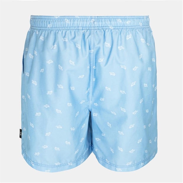 Blue Sml Logo - Hot Tuna - Men's Above The Knee 2 Pockets Swim Shorts