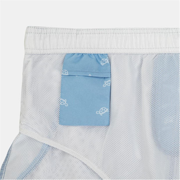 Blue Sml Logo - Hot Tuna - Men's Above The Knee 2 Pockets Swim Shorts