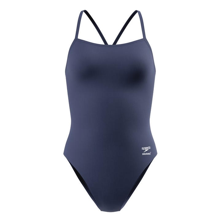 Speedo Women's Blue Solid Enduran Ld64 in Size 16, Sports Direct