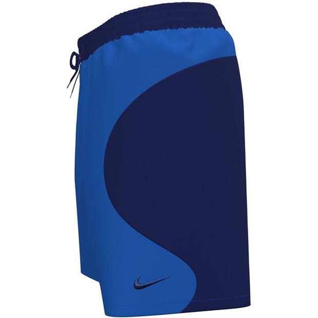 Blue Crystal - Nike - Swim Zip Color Block Nike Swim Mens 7 Fully Lined Volley Short