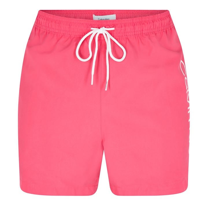 Calvin Klein Large Logo Swim Shorts - Pink