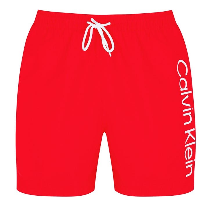 Calvin Klein Men's Red Large Logo Swim Shorts in Size L, Sports Direct