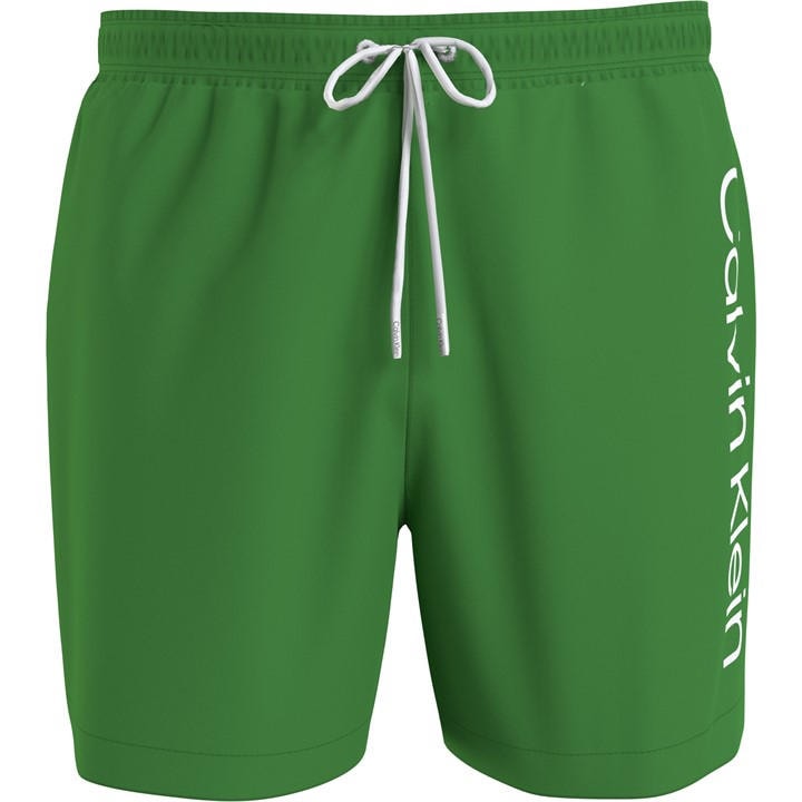 Calvin Klein Men's Green Large Logo Swim Shorts in Size L, Sports Direct