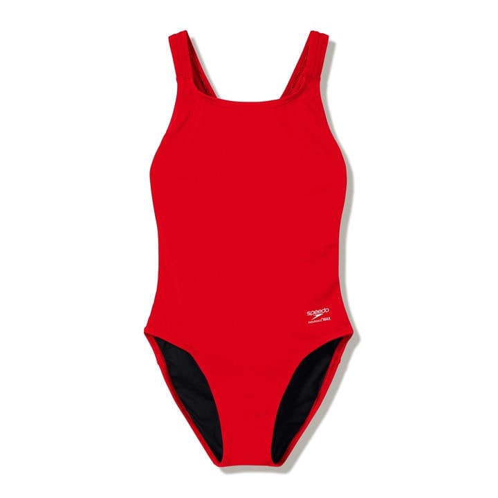 Speedo Women's Red Solid Enduran Ld64 in Size 14, Sports Direct