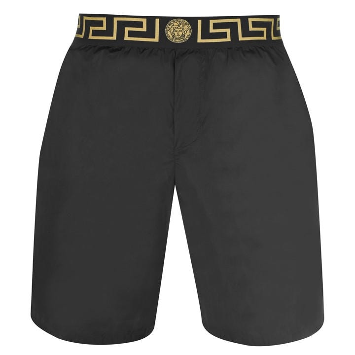 Versace Icon Men's Black Swim Shorts in Size L, Sports Direct