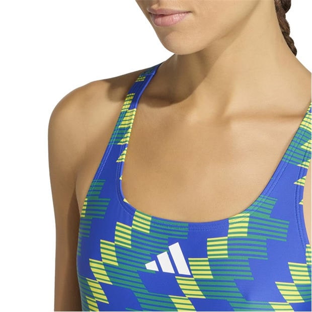 Lucid Blue/Gr - adidas - Women's One Piece Swimsuit
