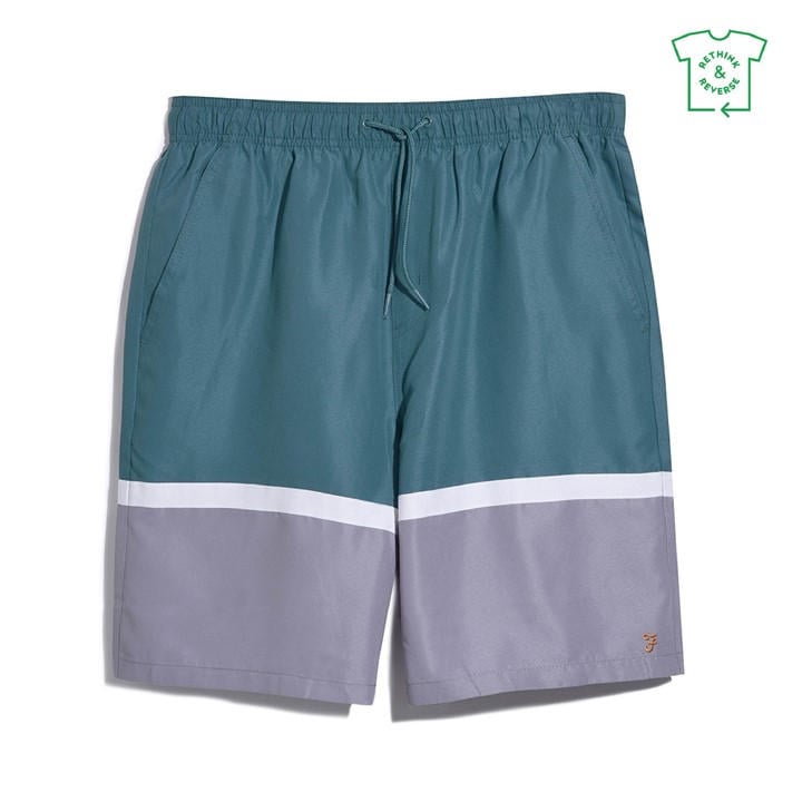 Farah Men's Blue Murphy Swim Shorts in Size 2XL, Sports Direct