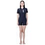 Black - Arena - Women's Short Sleeve Boyleg Swimsuit