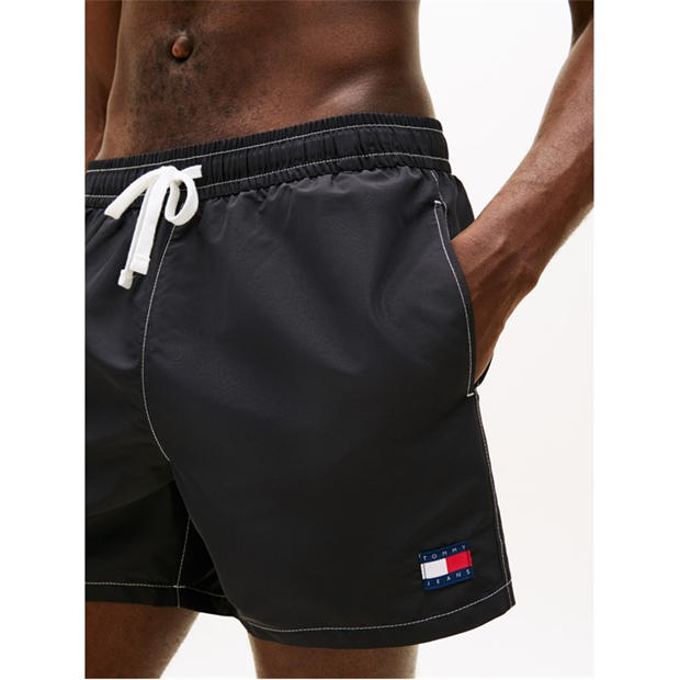 Black - Tommy Hilfiger - TJ Medium Drawstring Swim Shorts