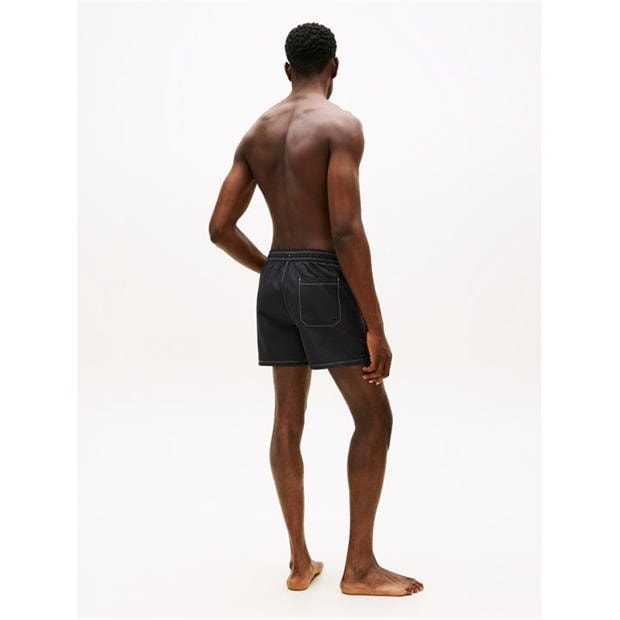 Black - Tommy Hilfiger - TJ Medium Drawstring Swim Shorts