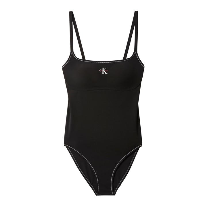 Calvin Klein Women's Black One Piece Swimsuit in Size 14, Sports Direct
