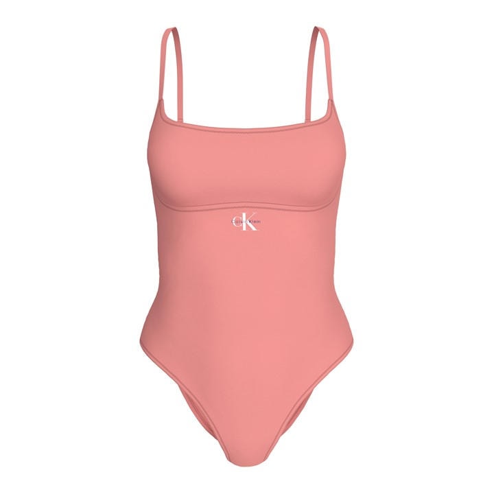 Calvin Klein Women's Pink One Piece Swimsuit in Size 14, Sports Direct