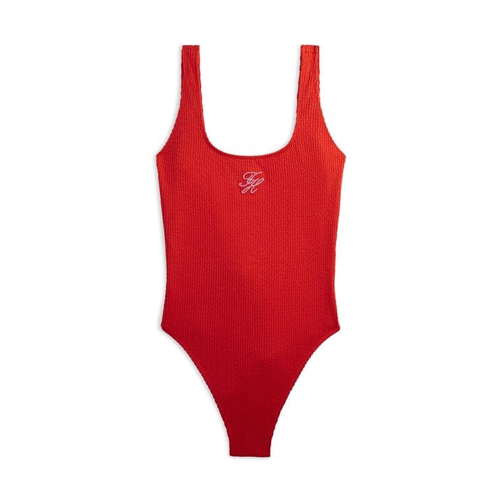 Tommy Hilfiger Women's Red One Piece Swimsuit in Size 16, Sports Direct