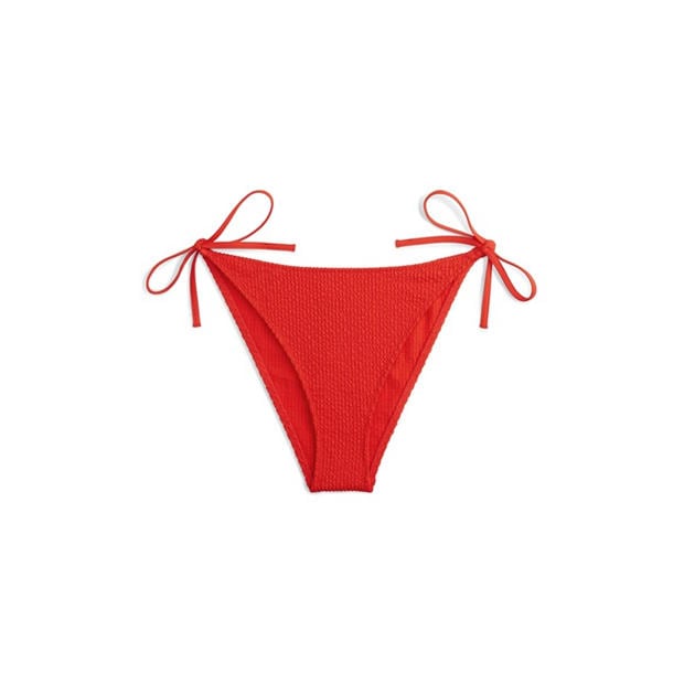 Fire Red - Tommy Hilfiger - Women's Tie Side Bikini Bottoms