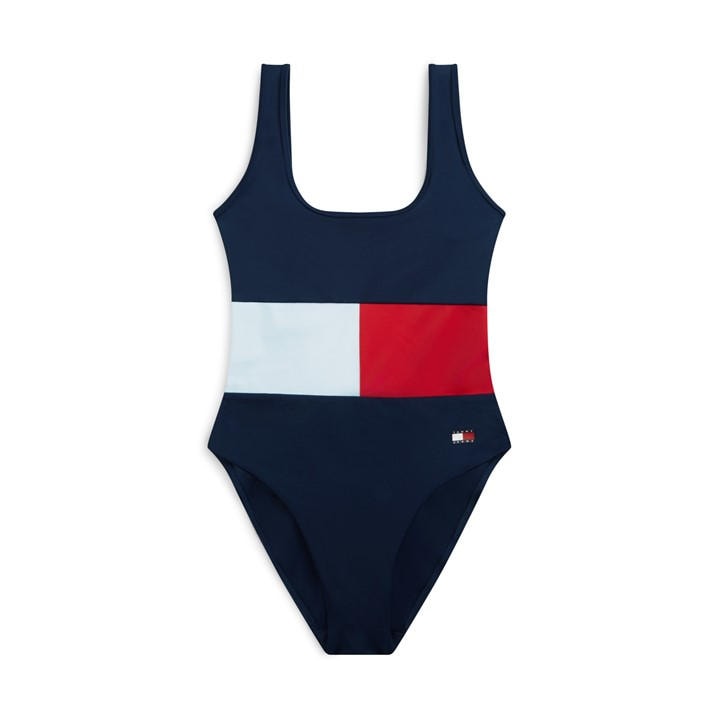 Tommy Hilfiger Women's Red One Piece Swimsuit in Size 12, Sports Direct