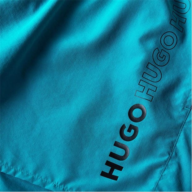 Green 313 - Hugo - Mens HUGO Swim Shorts with Logo Detail (Tiki)