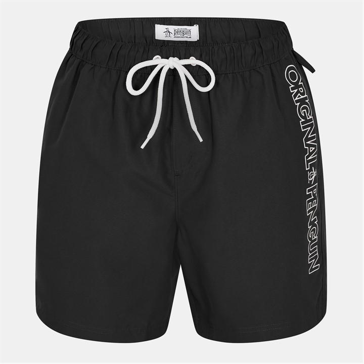 Original Penguin Men's Black Swim Shorts in Size XL, Sports Direct