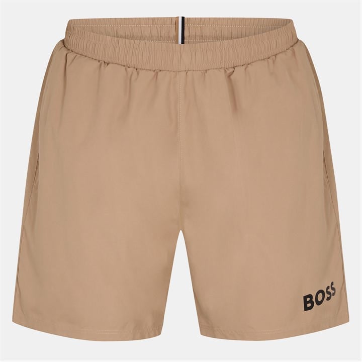 Boss Men' Beige Dolphin Swim Shorts in Size S, Sports Direct