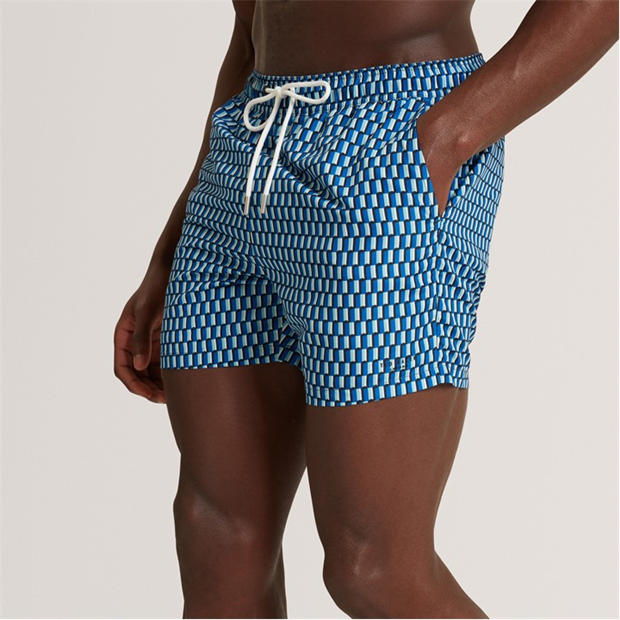 Brt-Blue - Ted Baker - Ted Baker Printed Swim Short