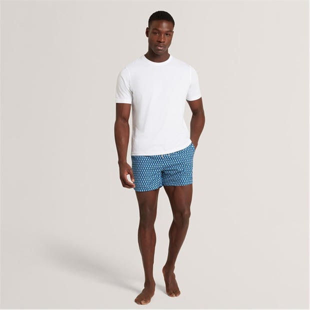 Brt-Blue - Ted Baker - Ted Baker Printed Swim Short