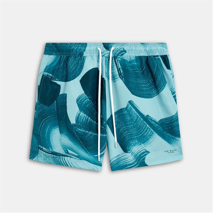 Ted Baker Men' Blue Printed Swim Short in Size S, Sports Direct