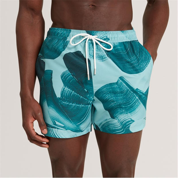 Turquoise - Ted Baker - Ted Baker Printed Swim Short