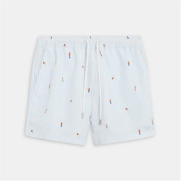 Ted Baker Men's Blue Stripe Swim Short in Size M, Sports Direct