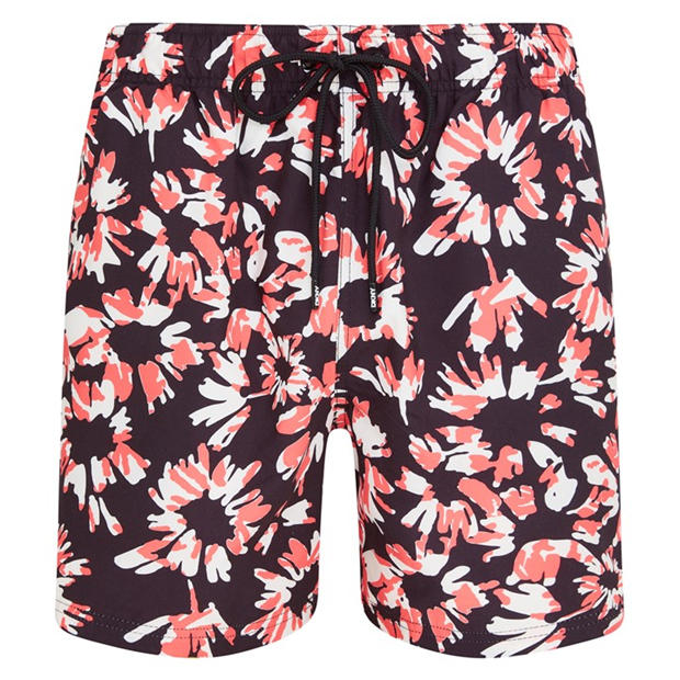 Black/Mlt Print - DKNY - Mens Swim Shorts Similan
