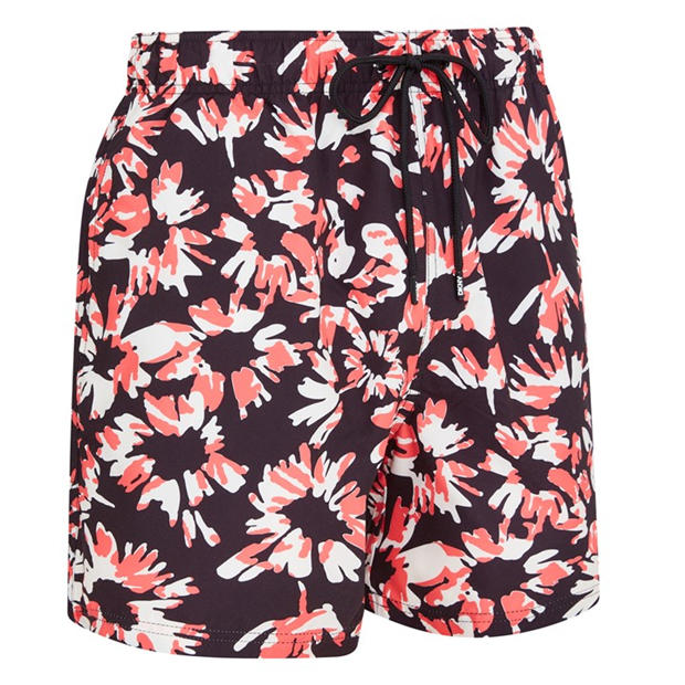 Black/Mlt Print - DKNY - Mens Swim Shorts Similan