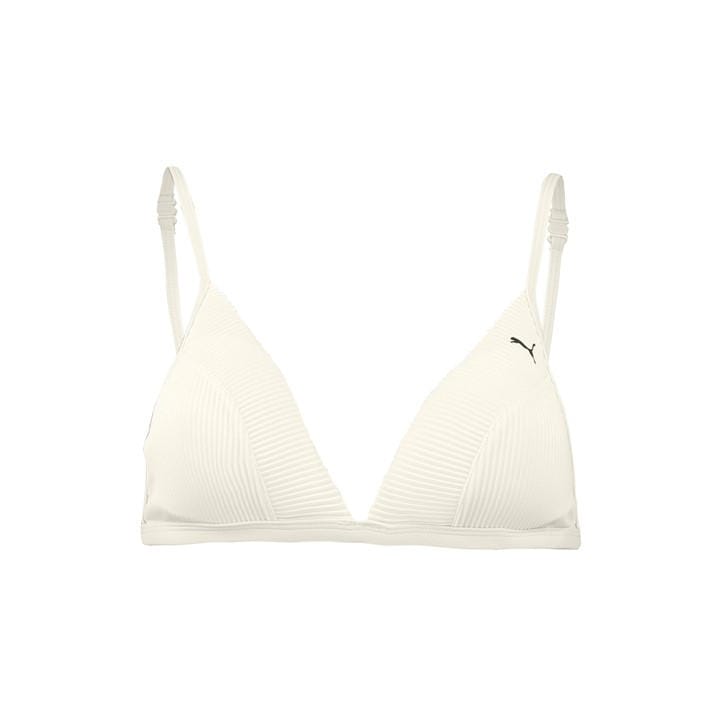 Puma Women's White Ribbed Triangle Bikini in Size 16, Sports Direct