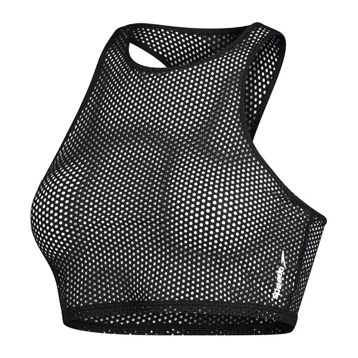 Speedo Women's Grey Mesh Crop Top Bikini in Size 12, Sports Direct