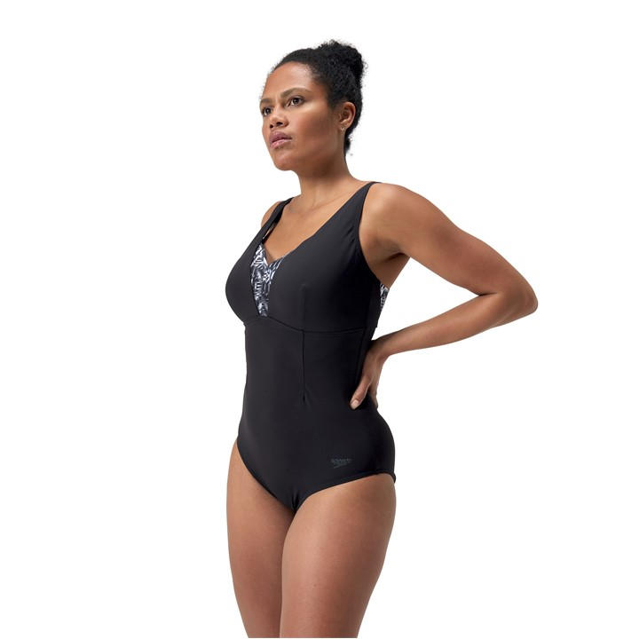 Speedo Women's Black One Piece Swimsuit in Size 10, Sports Direct