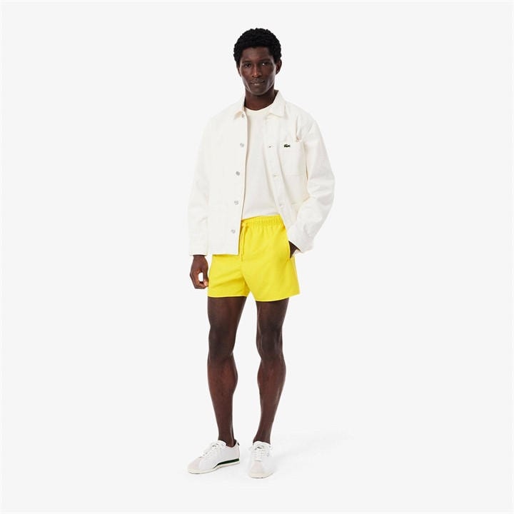 Lacoste Men' Yellow Taff Swim Shorts in Size S, Sports Direct