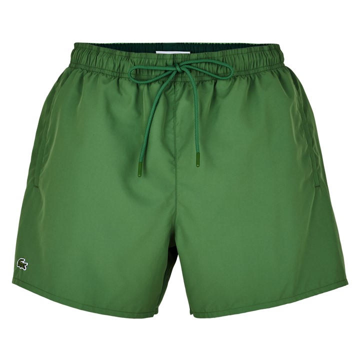 Lacoste Men's Green Taff Swim Shorts in Size L, Sports Direct