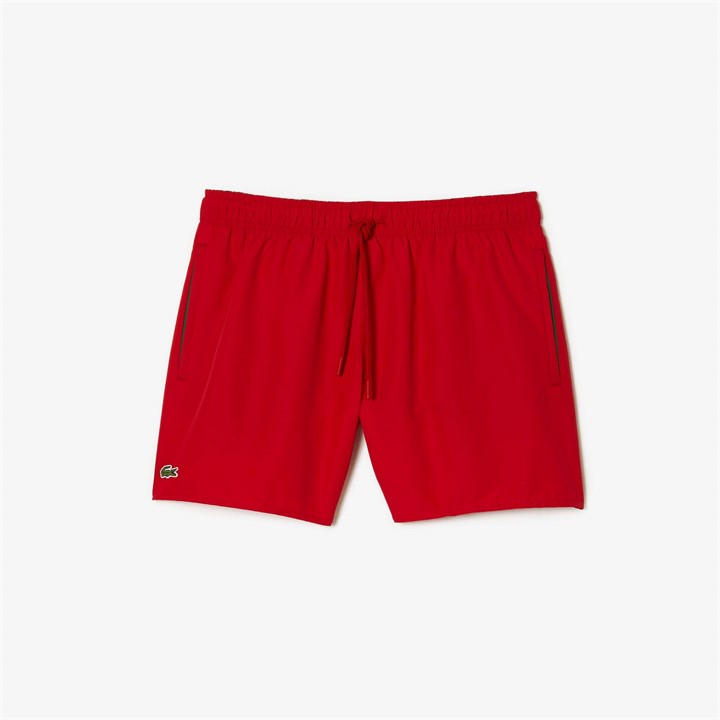 Lacoste Men's Red Taff Swim Shorts Small