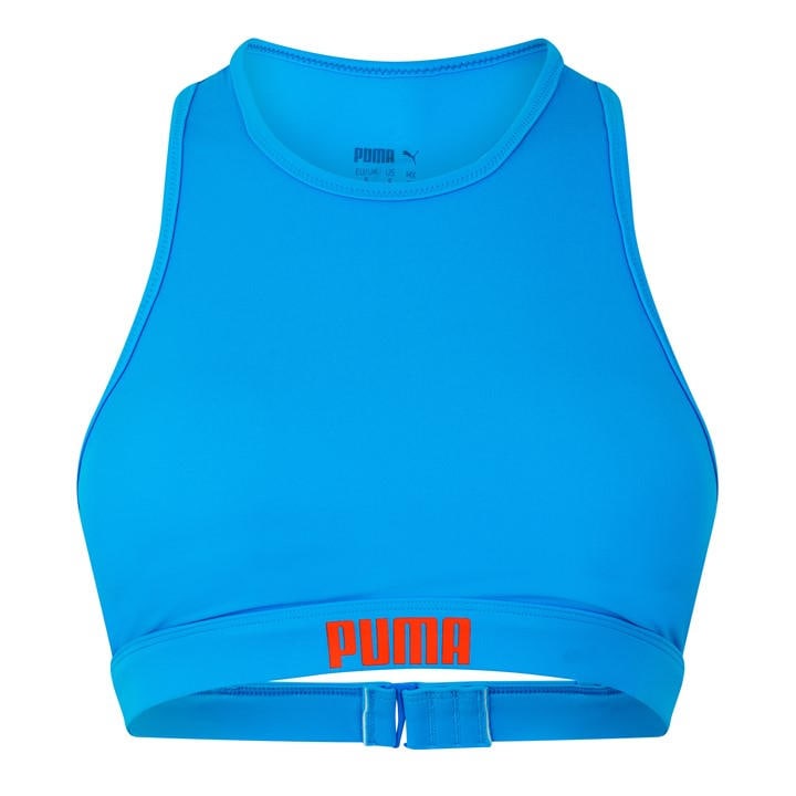 Puma Women's Blue Racerback Bikini Top in Size 10, Sports Direct
