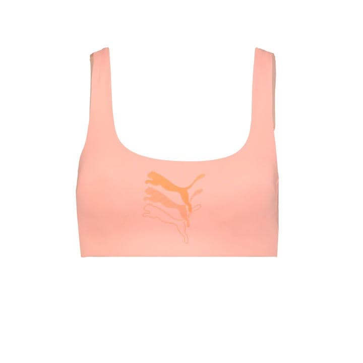 Puma Women's Scoop Neck Swimsuit - Peach Combo - 8 (XS) - Image 2