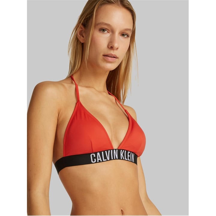 Calvin Klein Women's Red Triangle Bikini Top in Size 14, Sports Direct
